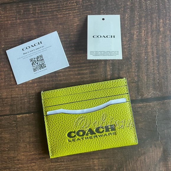 NWT Coach Leather Card Case - Picture 4 of 5